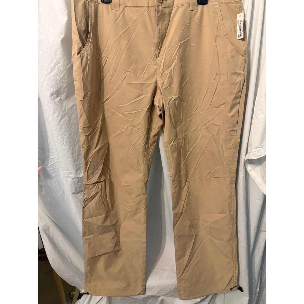 Amazon Essentials Womens Khaki Utility Outdoor Hiking Pants Size 16 Bungee Hem